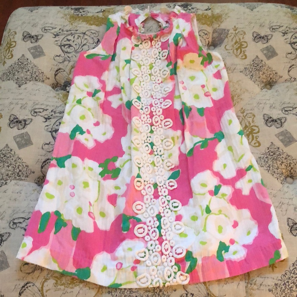 Lilly Pulitzer Girls Ruffles neck dress